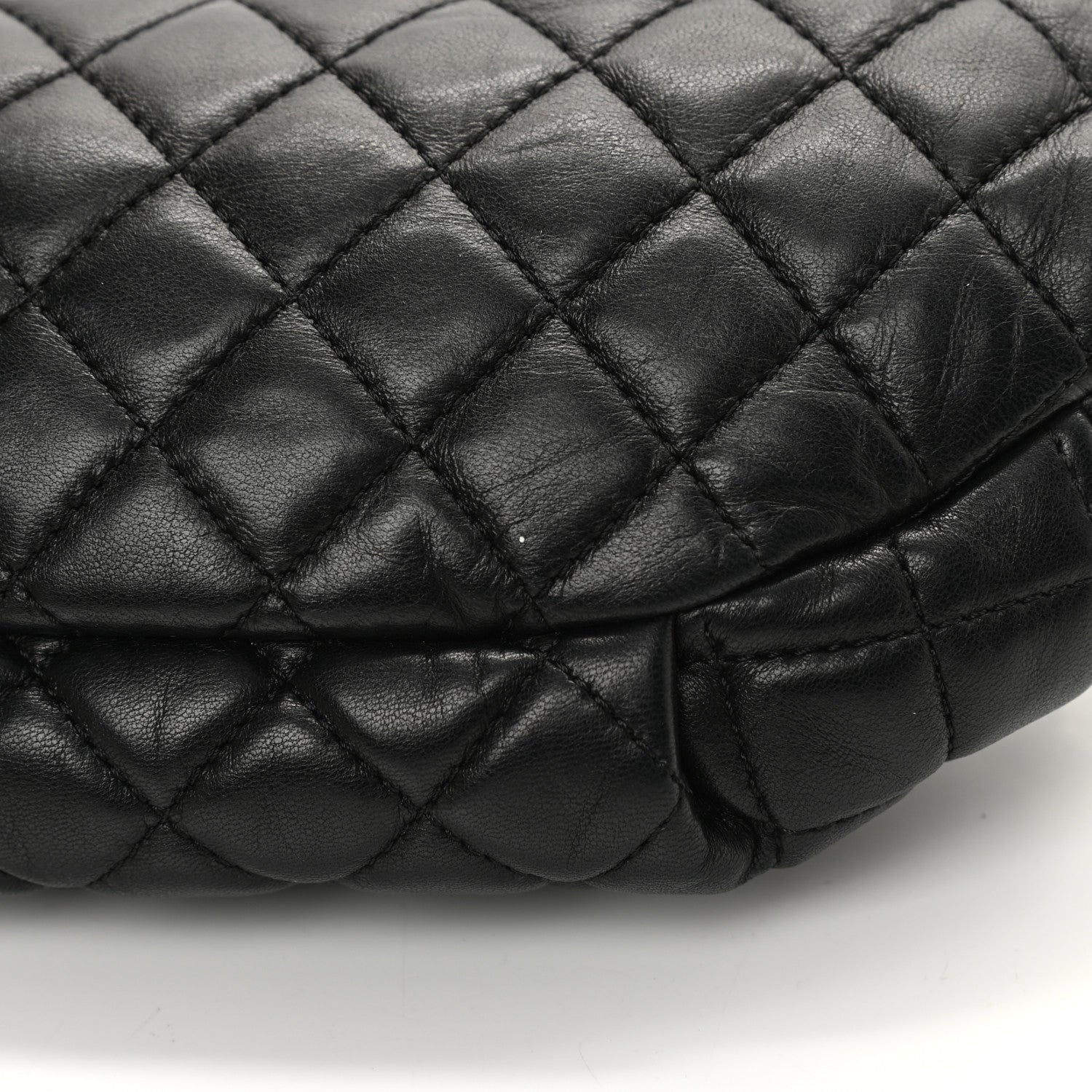 Chanel Lambskin Quilted Banane Waist Bag Fanny Pack Black 2 of 12