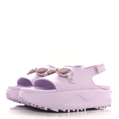Gucci Soft Rubber Horsebit Touch Womens Strapped Sandals 36 Talc Pink 4 of 10