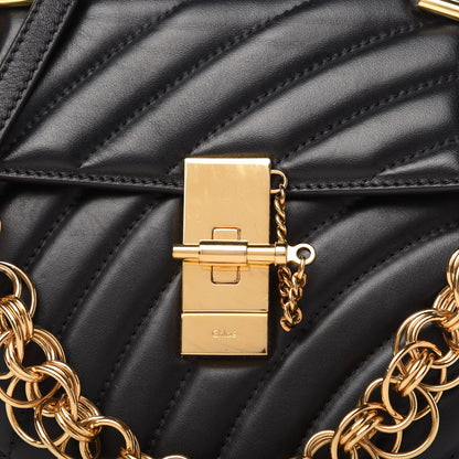 Chloe Calfskin Quilted Mini Drew Bijou Shoulder Bag Black 10 of 10