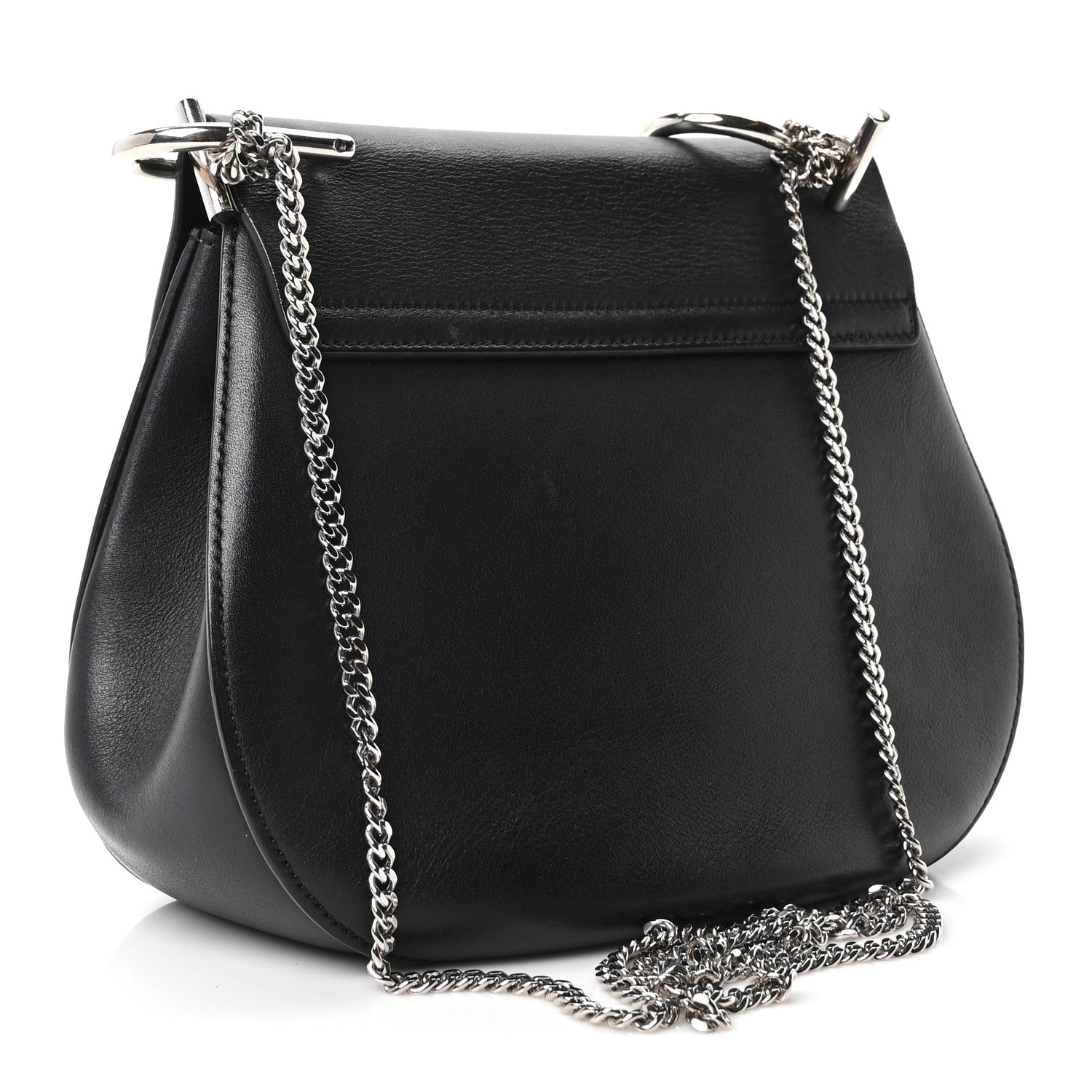 Chloe Suede Smooth Calfskin Drew Shoulder Bag Black 3 of 10
