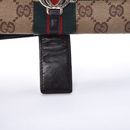 Gucci Monogram Web GG Reins Wallet Dark Brown 12 of 20