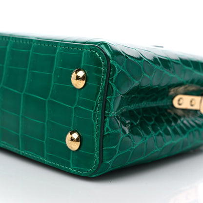 Louis Vuitton Crocodile Mini Capucines Emeraude 8 of 10