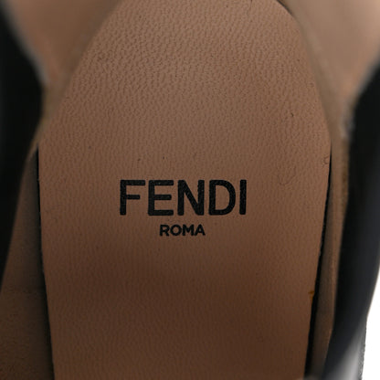 Fendi Mesh Colibri Mid Heel Ankle Booties 36 Antracite Black 6 of 8