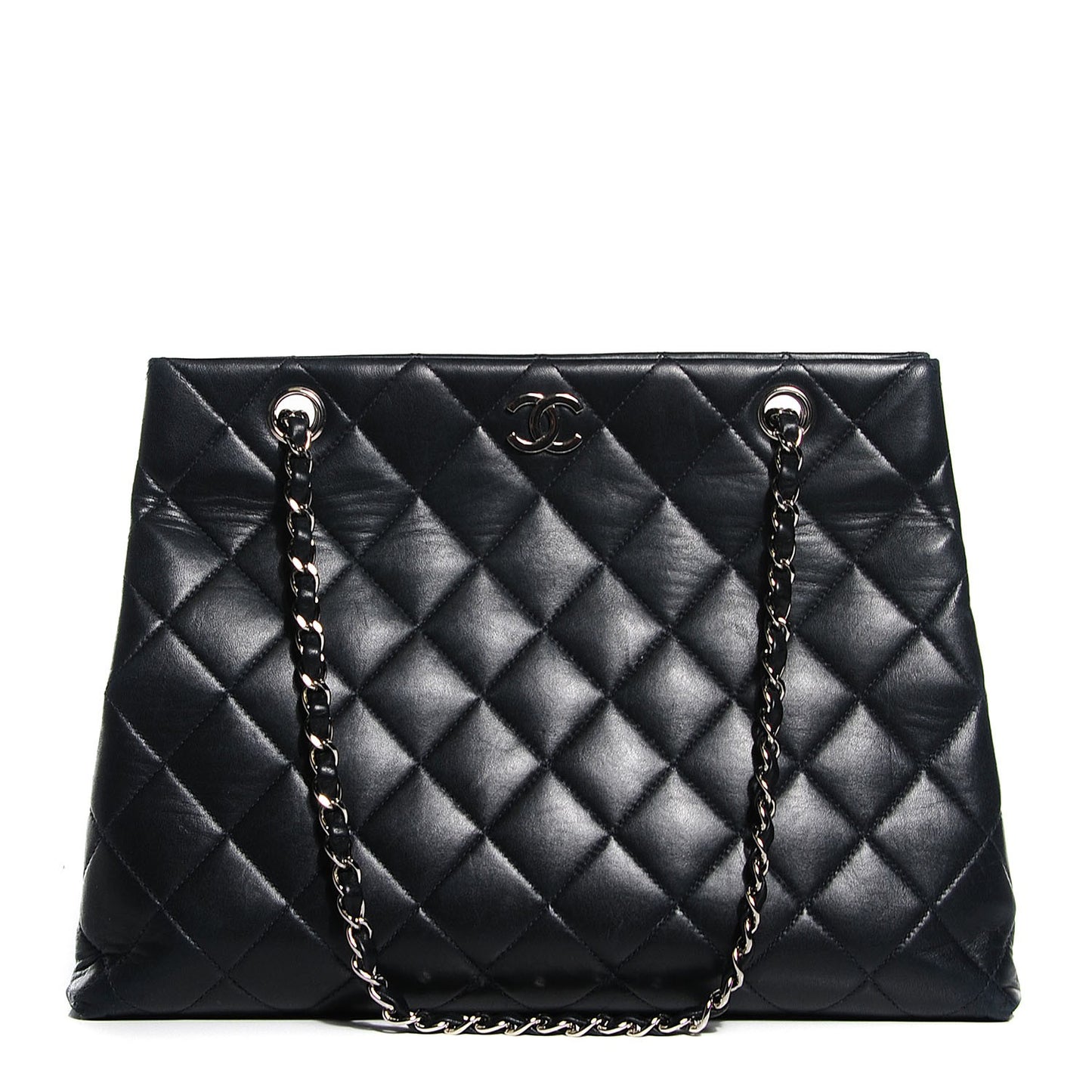 Lambskin Quilted Shoulder Bag Black