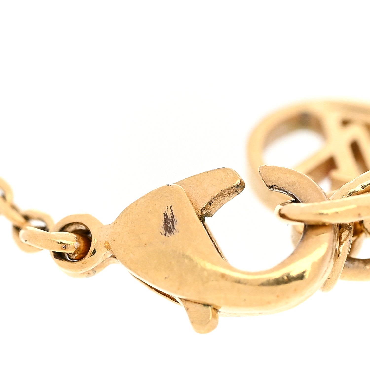 Louis Vuitton Metal Crystal Petit Louis Bracelet Gold 6 of 6