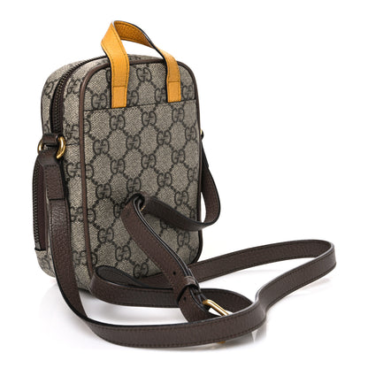Gucci GG Supreme Monogram Mini Neo Vintage Double Zip Messenger Bag Beige New Acero Crop 3 of 10