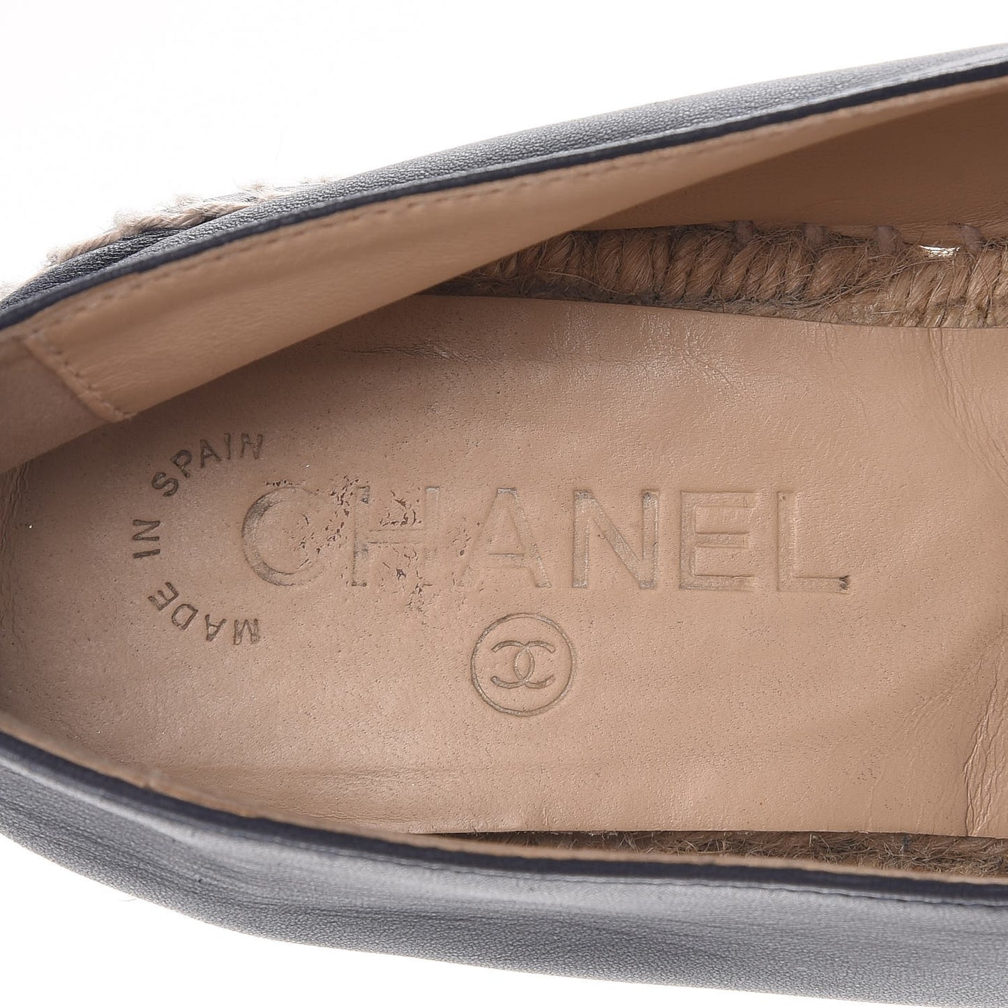 Lambskin CC Espadrilles 39 Navy