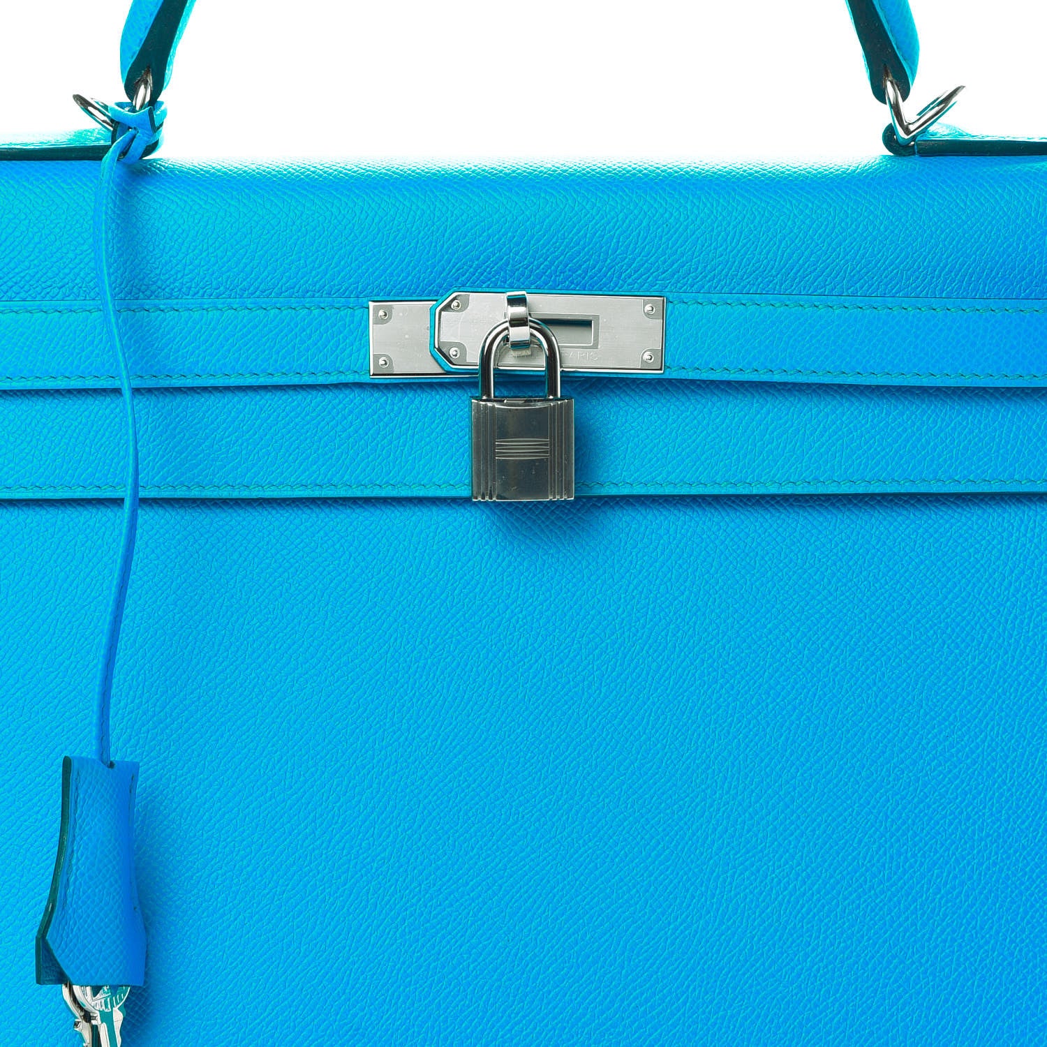 Hermes Epsom Kelly Sellier 32 Bleu Frida 8 of 11