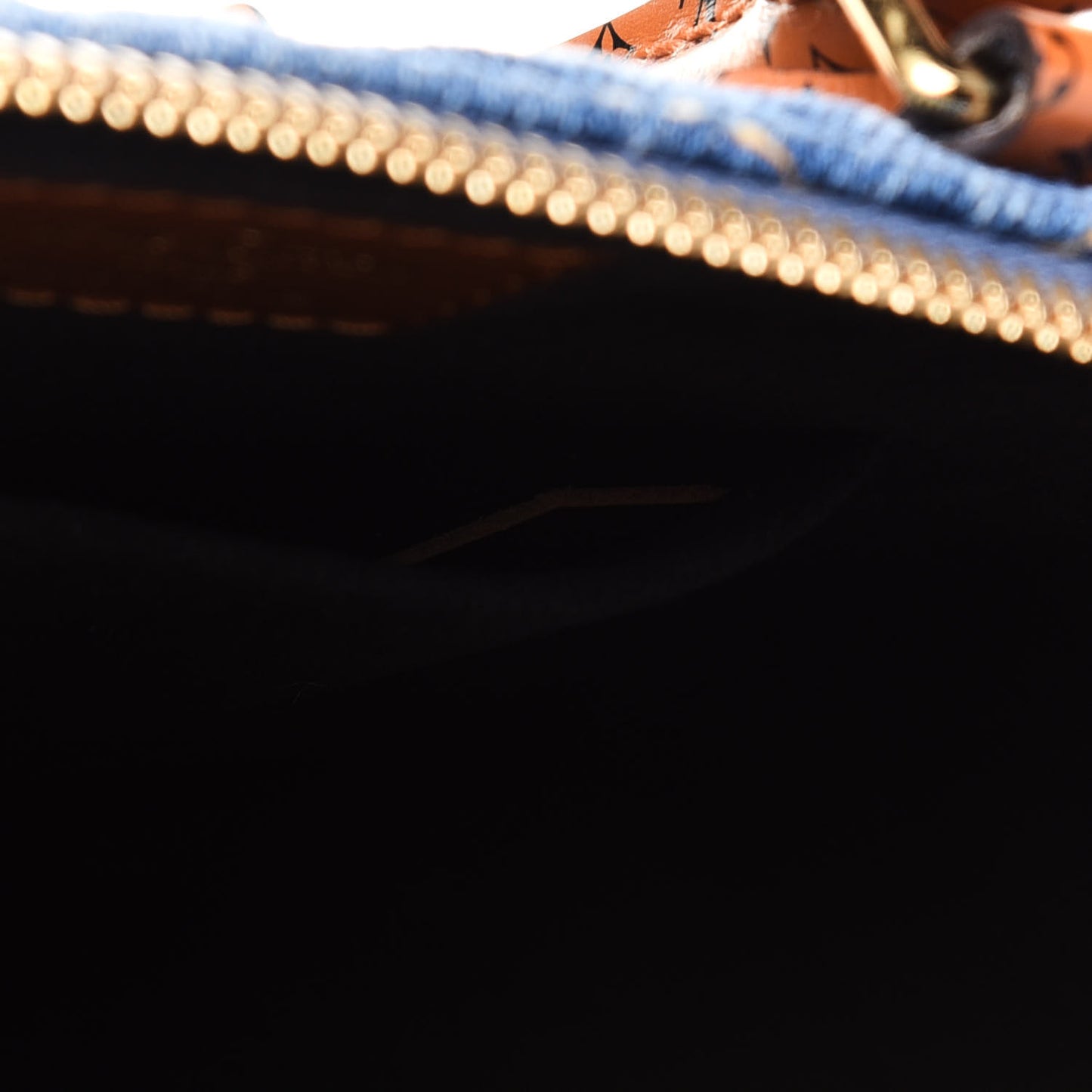 Denim Calfskin Reverse Monogram Malletage Alma BB Blue