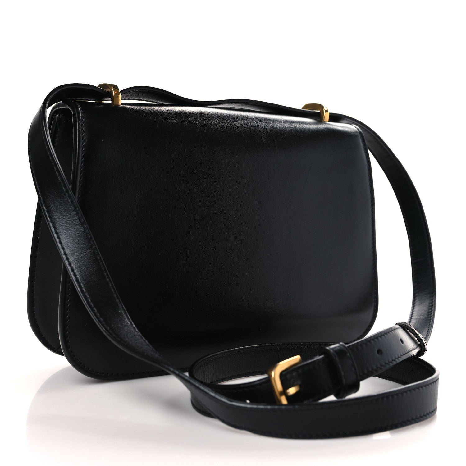 Saint Laurent Smooth Calfskin Small Spontini Saddle Bag Black 3 of 12