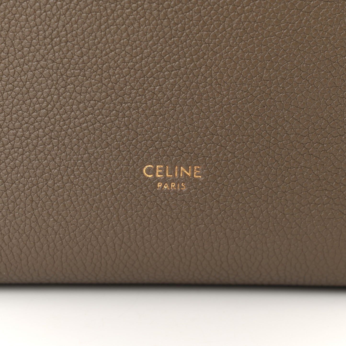 Soft Grained Calfskin Small Sangle Bucket Bag Taupe