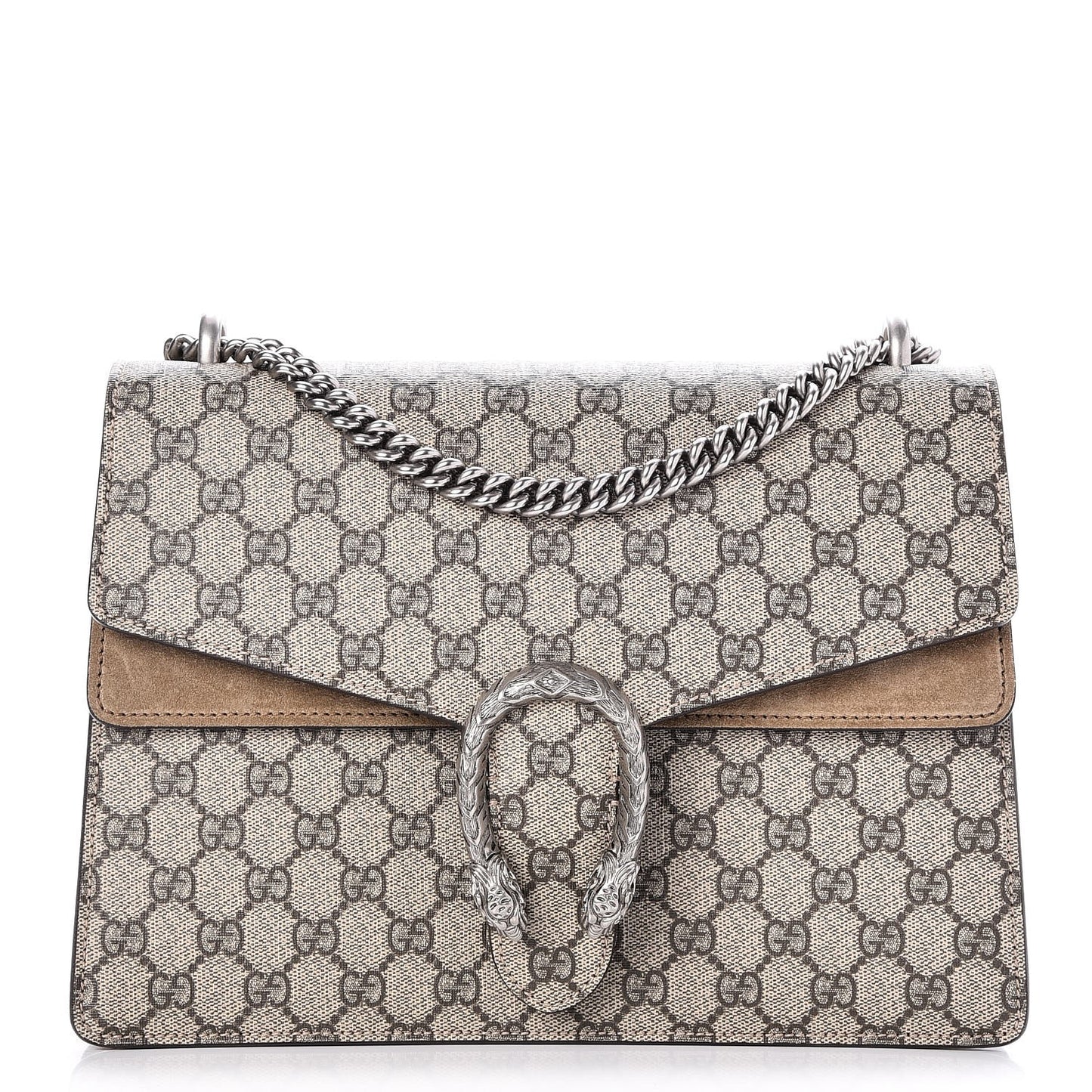GG Supreme Monogram Medium Dionysus Shoulder Bag Taupe