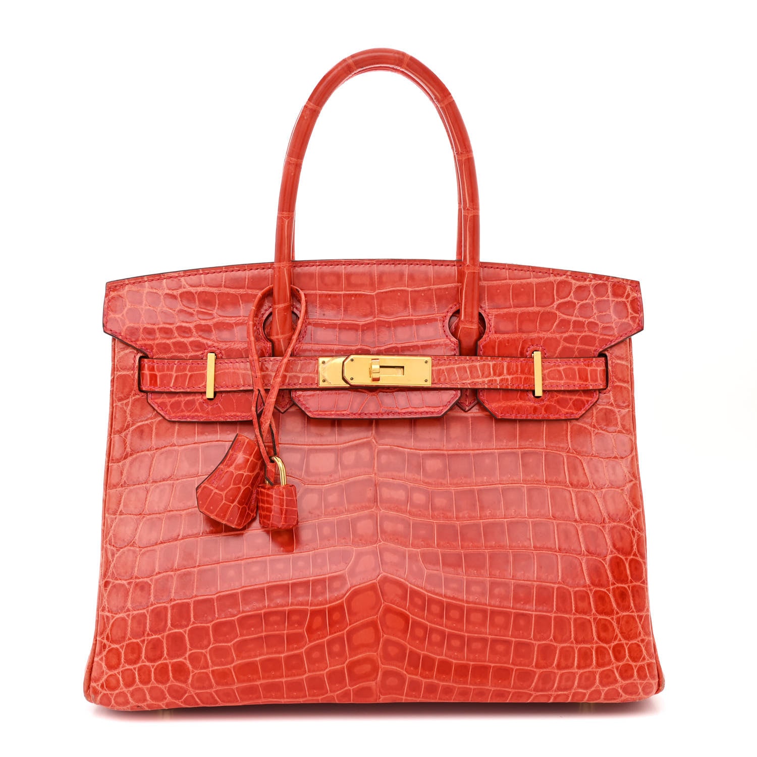 Hermes Shiny Niloticus Crocodile Birkin 30 Sanguine 1 of 15