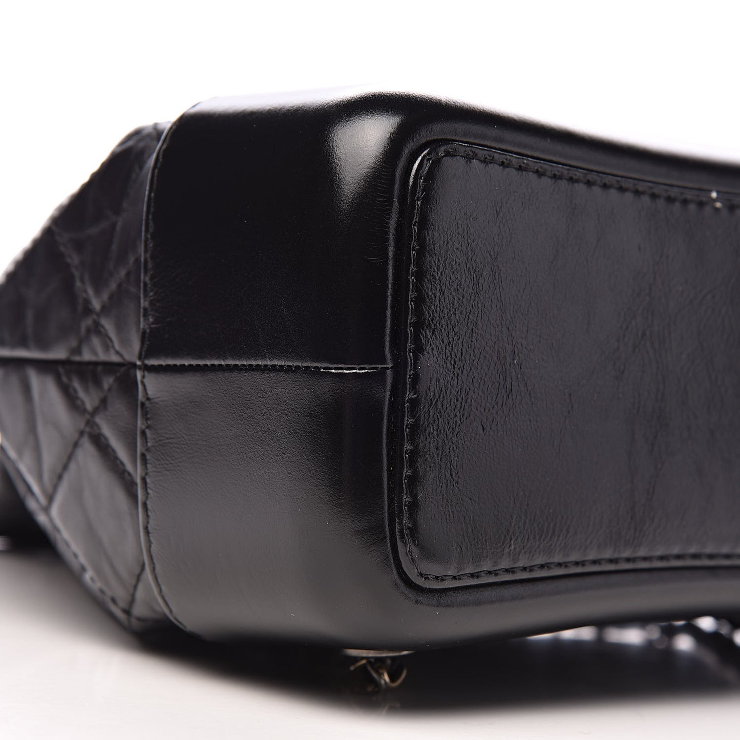 Aged Calfskin Quilted Small Gabrielle Backpack Black