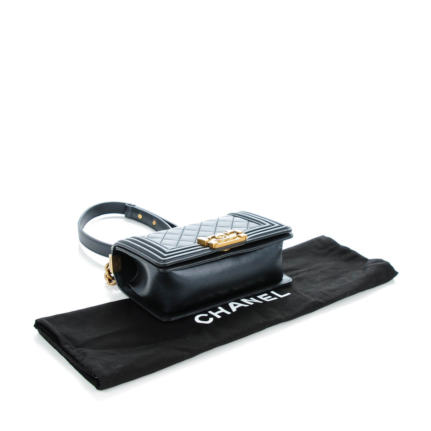 Chanel Lambskin Quilted Small Boy Flap Pearly Black 4 of 7