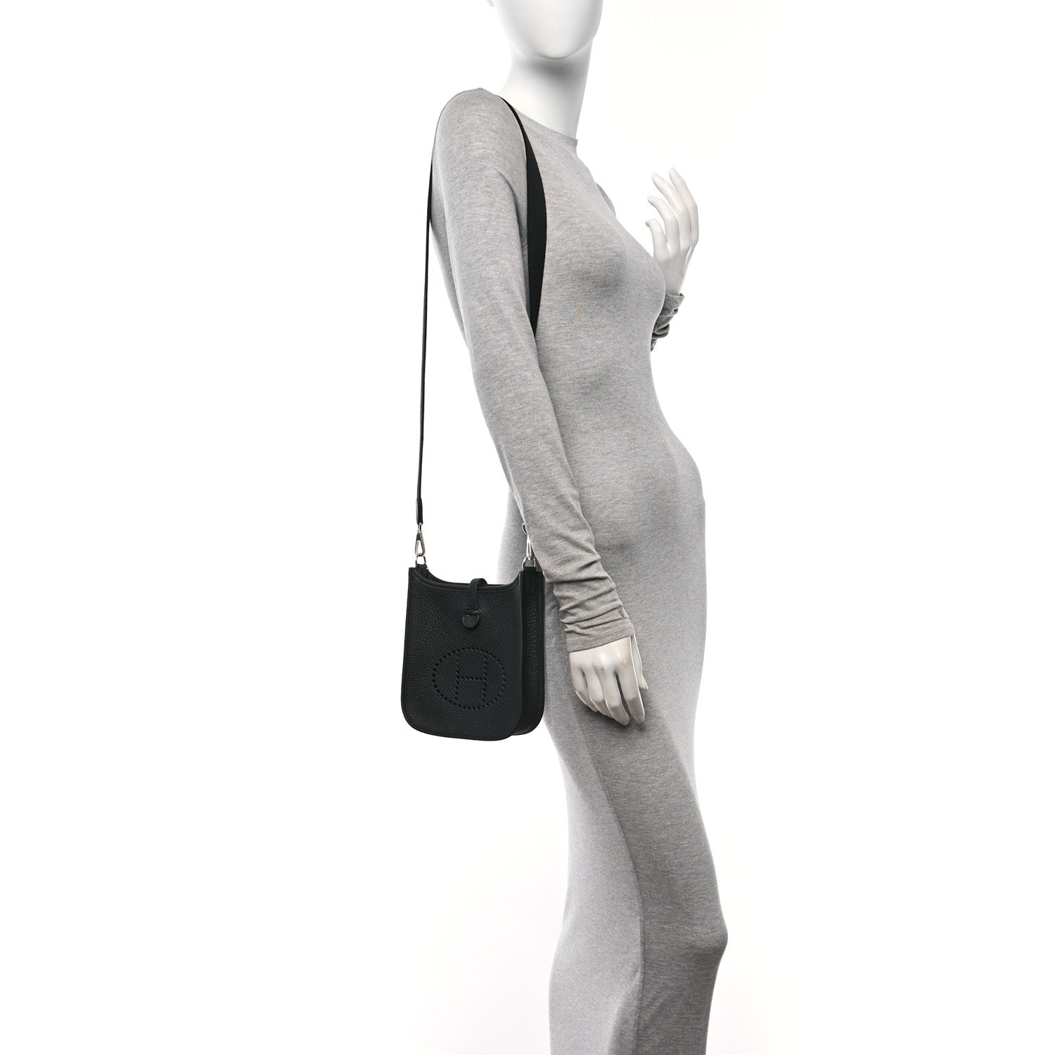 Hermes Taurillon Clemence Evelyne TPM Black 2 of 11