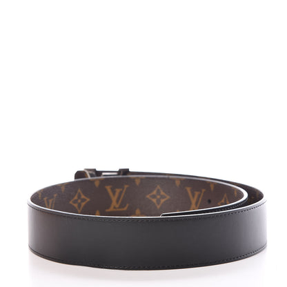 Louis Vuitton Calfskin Monogram 30mm LV Initiales Reversible Belt 80 32 Black 3 of 7