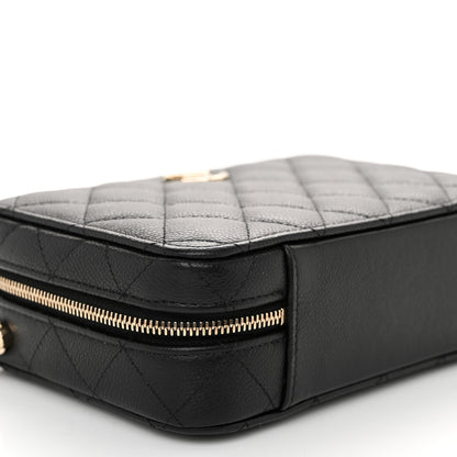 Chanel Caviar Quilted Top Handle Vanity Case Black 9 of 10
