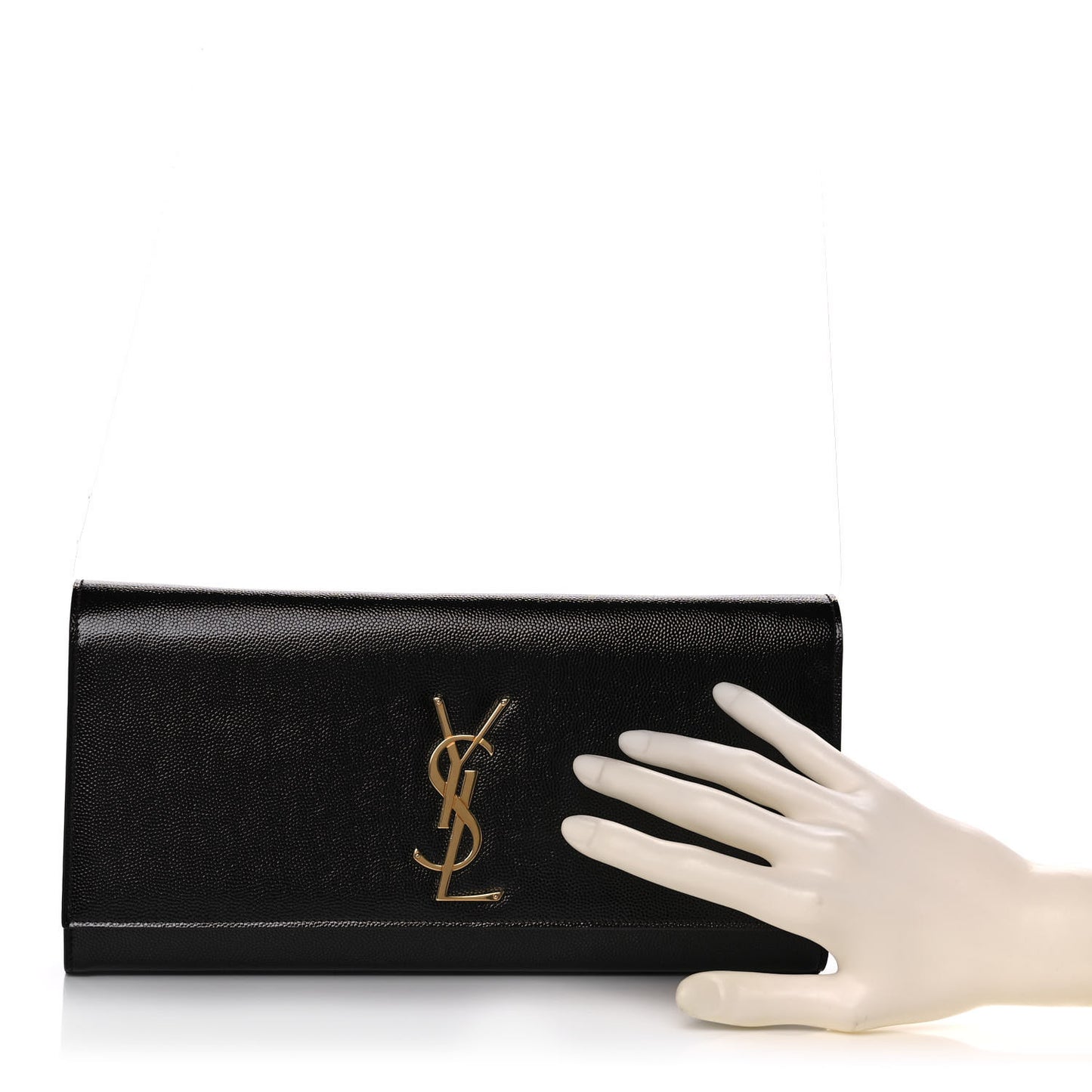 Grain De Poudre Monogram Cassandre Clutch Black