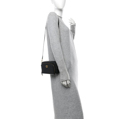 Christian Dior Grained Calfskin Caro Double Pouch Black 2 of 10