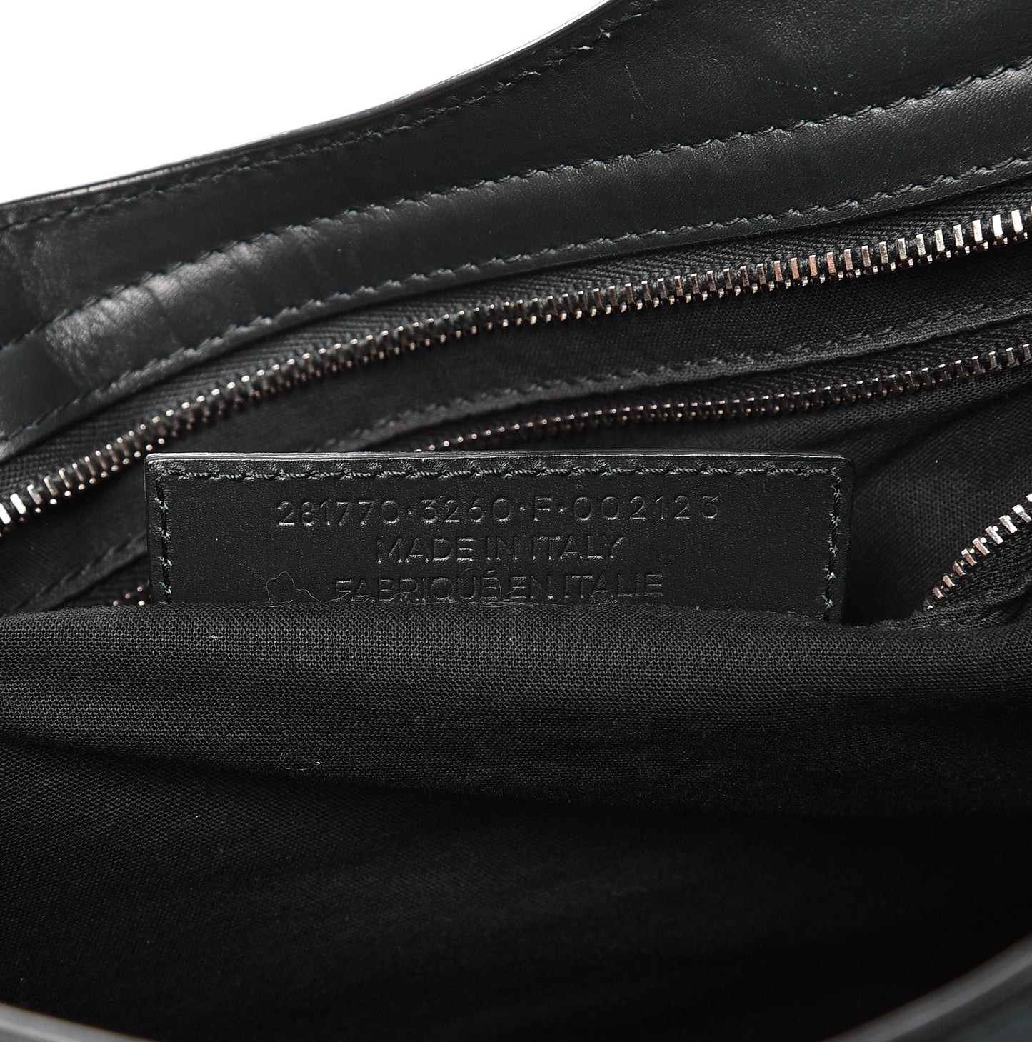 Smooth Calfskin Metallic Patent Giant 12 Silver Hardware City Vert Poker Fonce