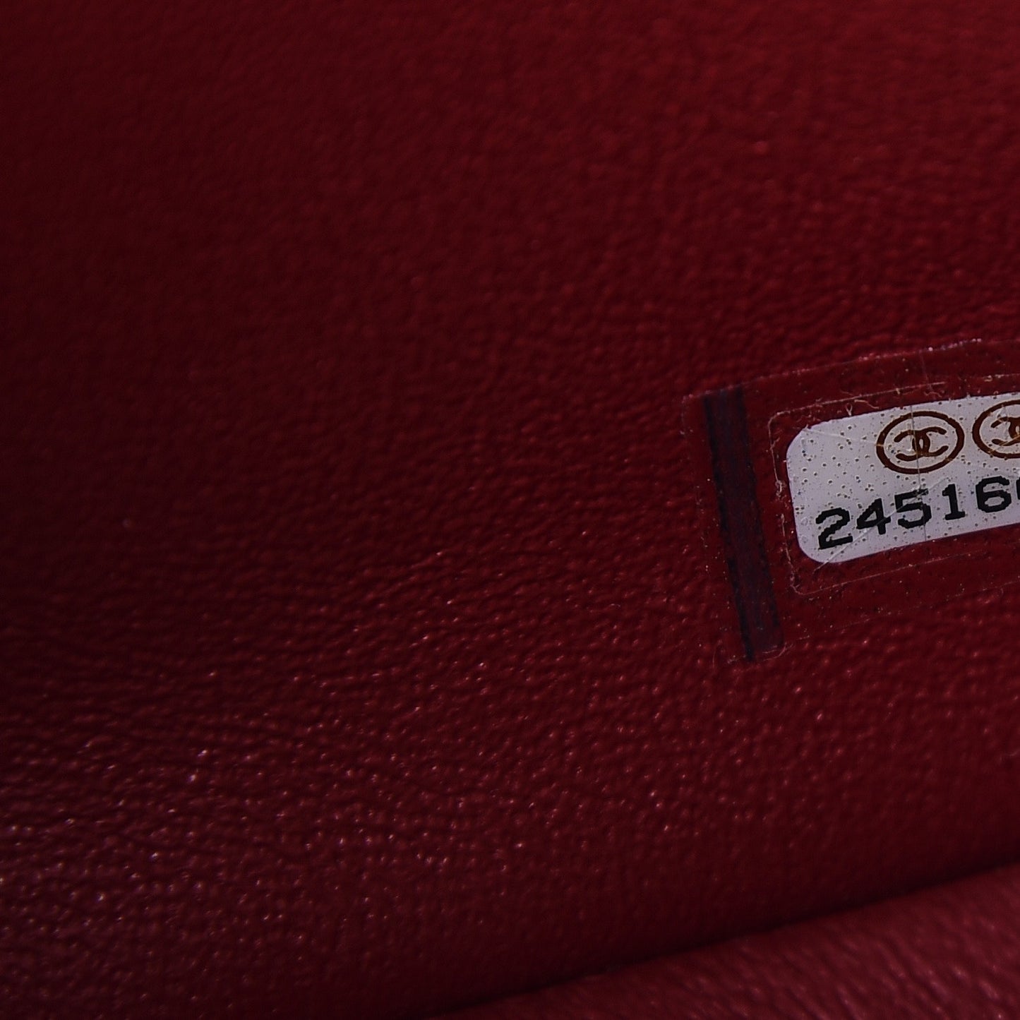 Caviar Quilted Mini Square Flap Dark Red