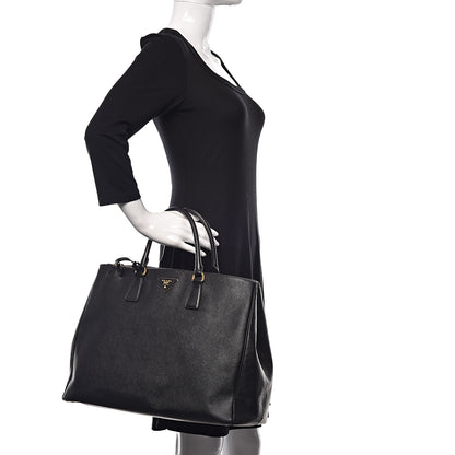 Prada Saffiano Lux Extra Large Galleria Double Zip Tote Black 2 of 26