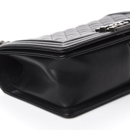 Chanel Caviar Quilted Medium Boy Flap Black 6 of 14