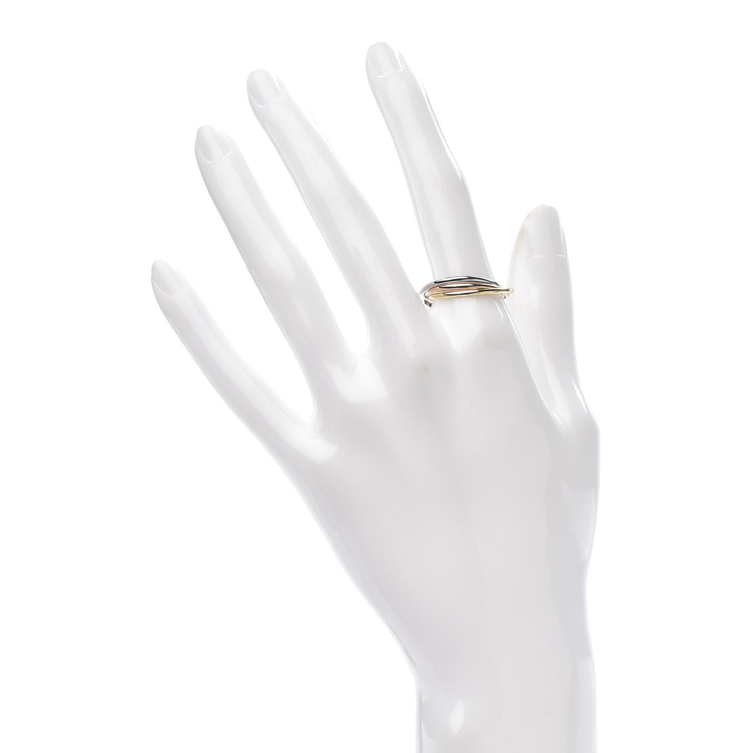Cartier 18K Pink Yellow White Gold Extra Small Trinity Ring 57 8 2 of 5