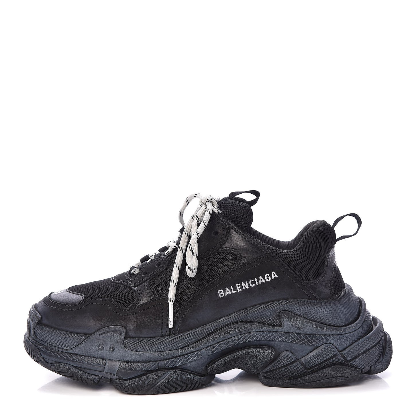 Mesh Nubuck Mens Triple S Sneakers 39 Black