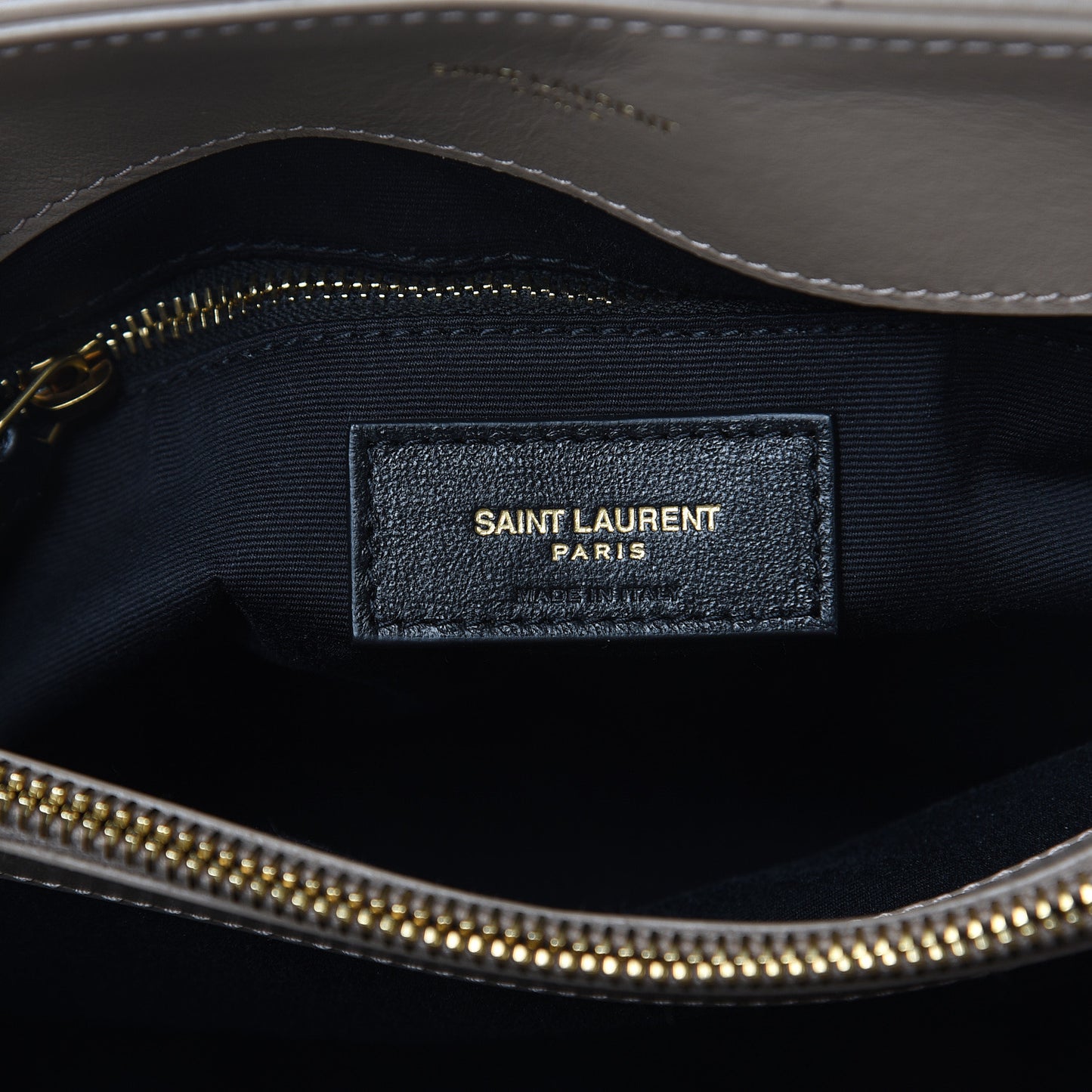 Calfskin Y Quilted Monogram Medium Loulou Chain Satchel Dusty Grey
