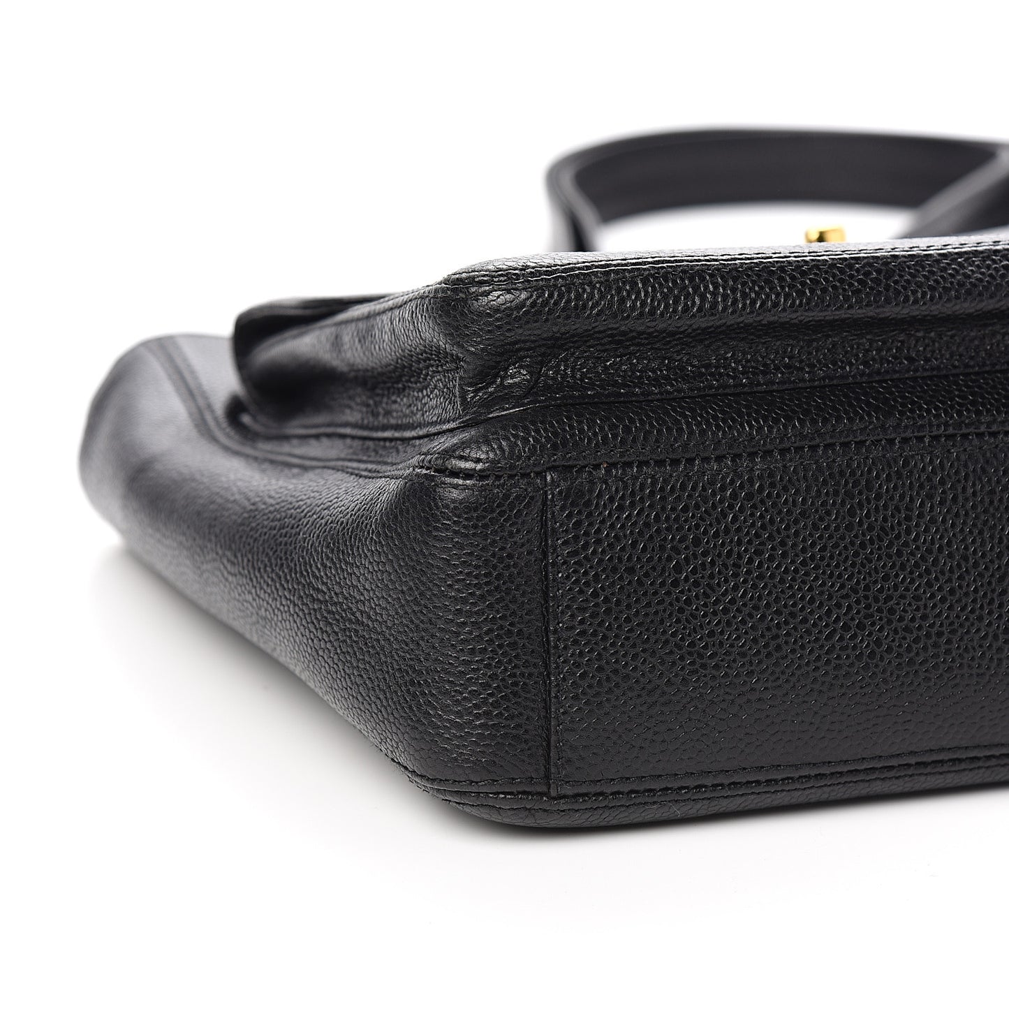 Caviar Flap Shoulder Bag Black