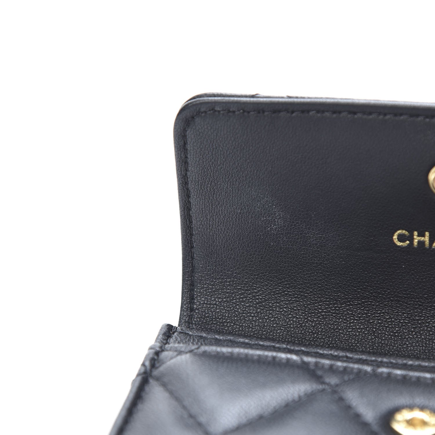 Chanel Lambskin Quilted Flap Card Holder Black 10 of 11
