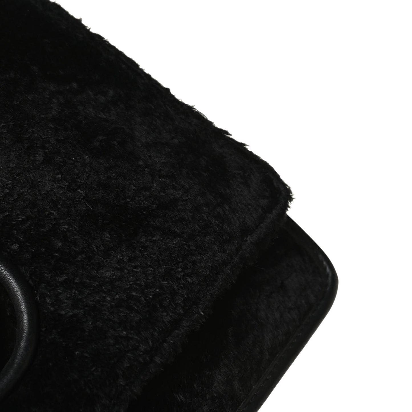 Velluto Astrakan Vitello Dolce F is Fendi Kan I Shoulder Bag Black