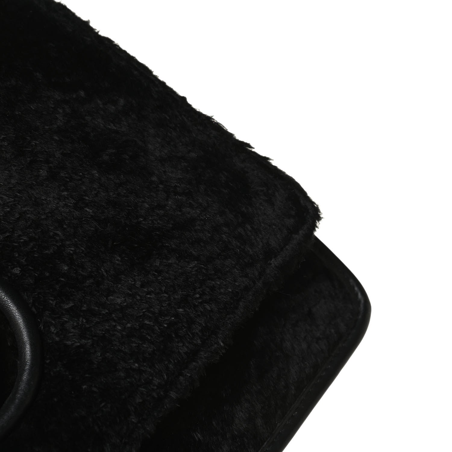 Fendi Velluto Astrakan Vitello Dolce F is Fendi Kan I Shoulder Bag Black 13 of 17