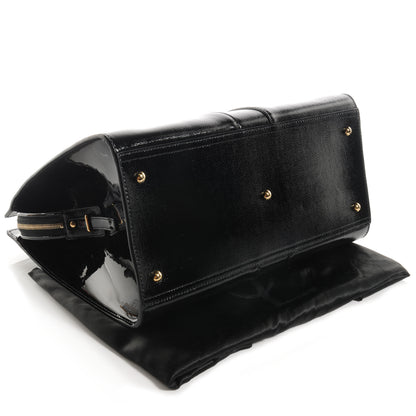 Saint Laurent Textured Patent Leather Large Cabas Chyc Black 4 of 8