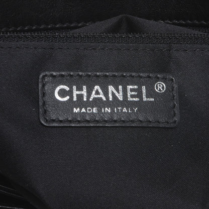 Chanel Lambskin Quilted 3 Large Accordion Flap Black 6 of 7