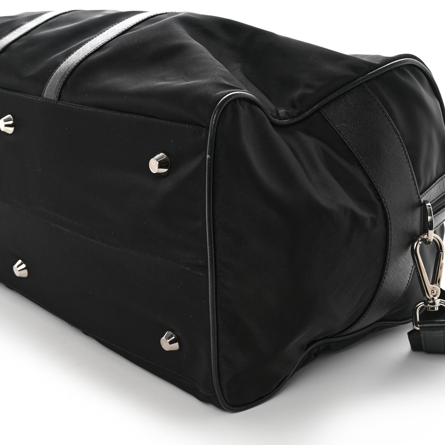 Tessuto Nylon Saffiano Viaggio Duffle Black