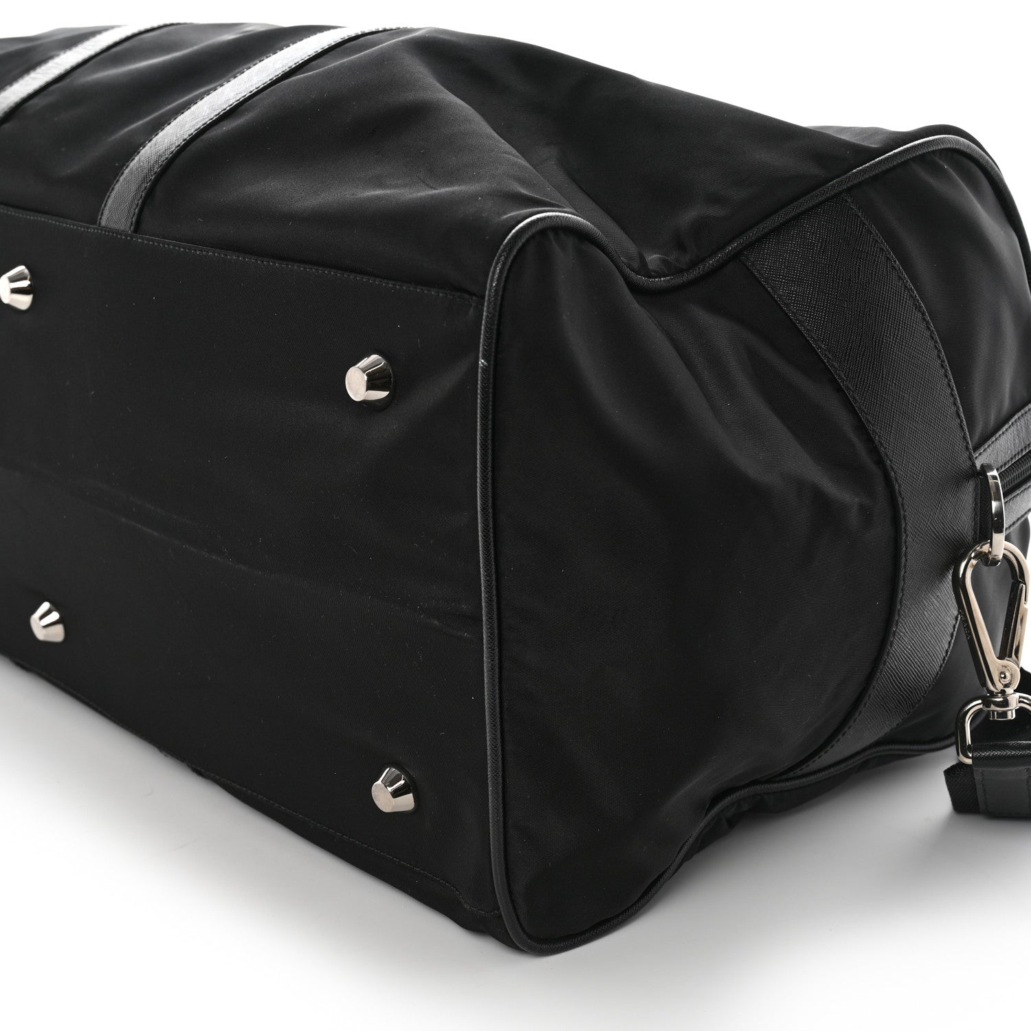 Prada Tessuto Nylon Saffiano Viaggio Duffle Black 10 of 10