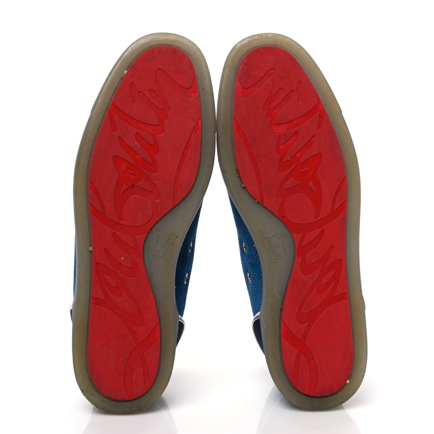 Suede Patent Perforated Mens Fun Louis Flat Sneakers 43 Blue