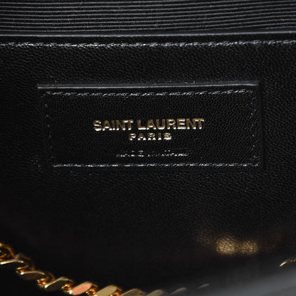 Saint Laurent Grain De Poudre Medium Classic Monogram Kate Satchel Black 6 of 7