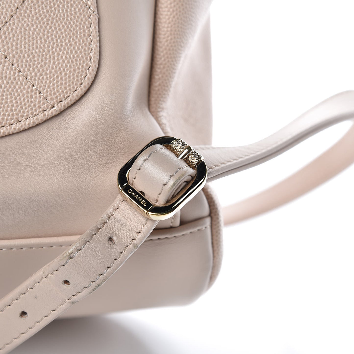 Caviar Quilted Business Affinity Backpack Beige