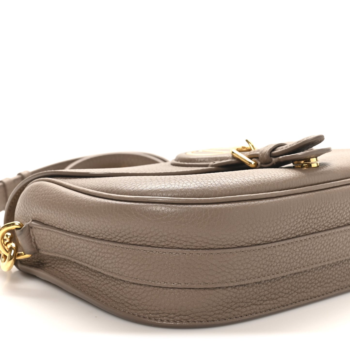 Grained Calfskin Medium Bobby Flap Warm Taupe