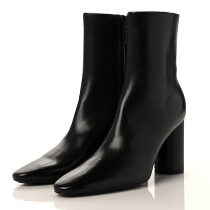 Balenciaga Shiny Sheepskin 20mm Oval Booties 35 Black 3 of 8