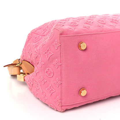 Louis Vuitton Denim Monogram Stone Speedy Bandouliere 35 Rose 9 of 11