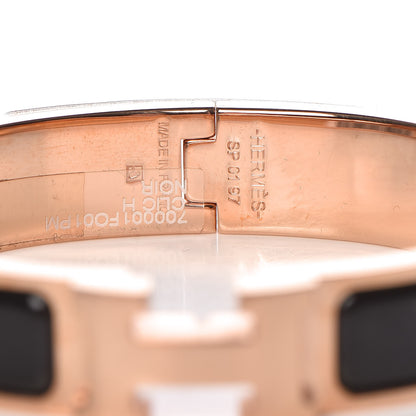 Hermes Enamel Narrow Clic Clac H Bracelet PM Black 4 of 5