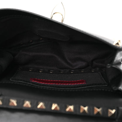Valentino Garavani Vitello Mini Rockstud Flap Saddle Crossbody Bag Black 5 of 14
