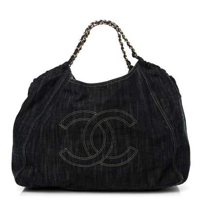 Chanel Denim XL Coco Cabas Tote Blue 3 of 15