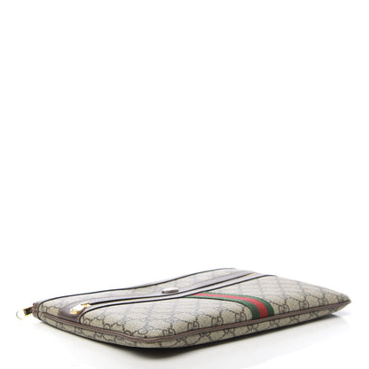 Gucci GG Supreme Monogram Large Ophidia Pouch Clutch Brown 4 of 8