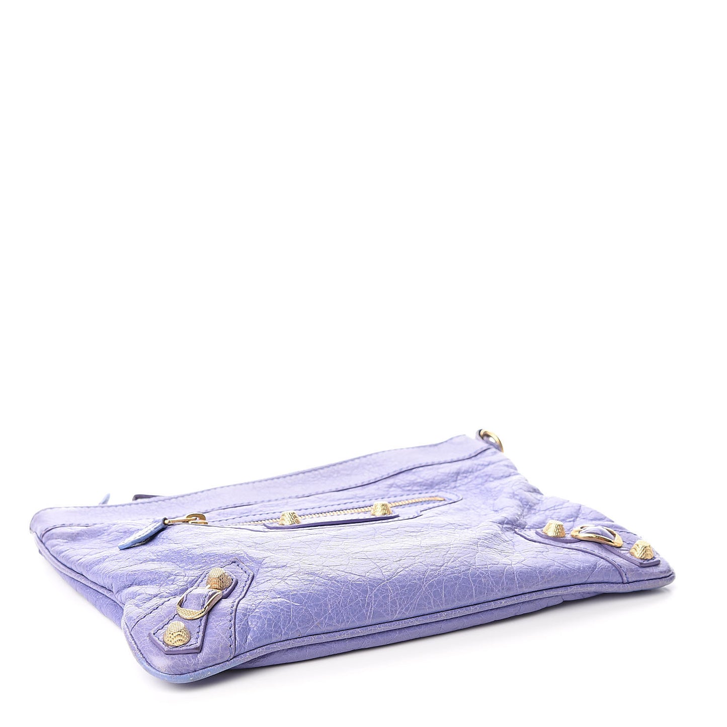 Agneau Giant 12 Gold Hardware Flat Handle Clutch Mauve